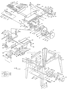 Page A Diagram and Parts List for 1765 Type 1 Black and Decker Belt or Drum Sander